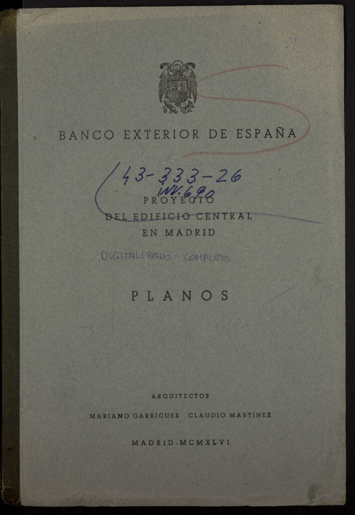 Miniatura de Proyecto de edificio para el Banco Exterior de España en la Carrera de San Jerónimo