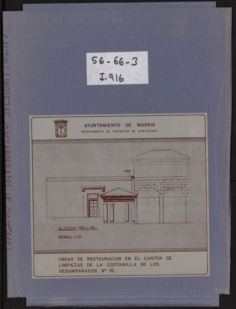 Miniatura de Reforma y acondicionamiento del cantón de limpiezas de Costanilla de los Desamparados nº 15