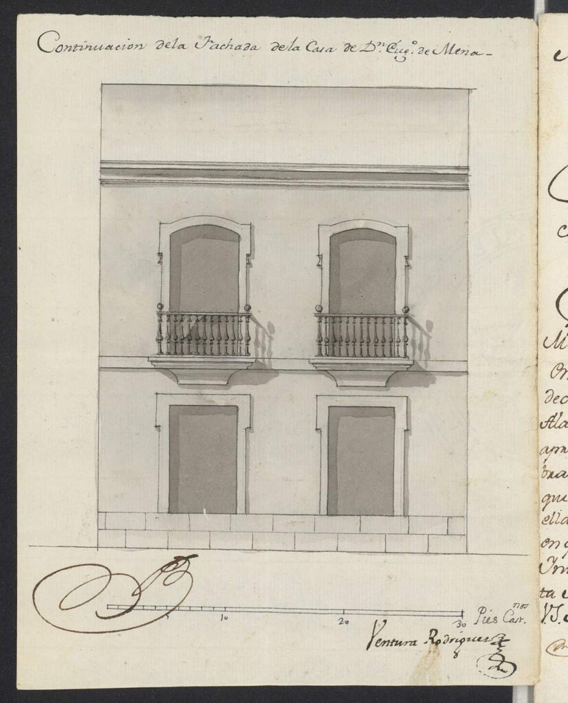 Miniatura de Continuación de la fachada de la casa de Don Eugenio Mena en la calle Jardines antiguo número 51