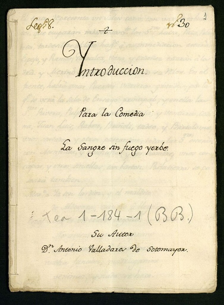 Miniatura de Introducción para la comedia La sangre sin fuego hierve