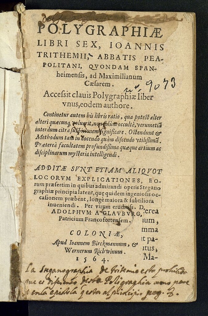 Miniatura de Polygraphiæ libri sex, Ioannis Trithemij