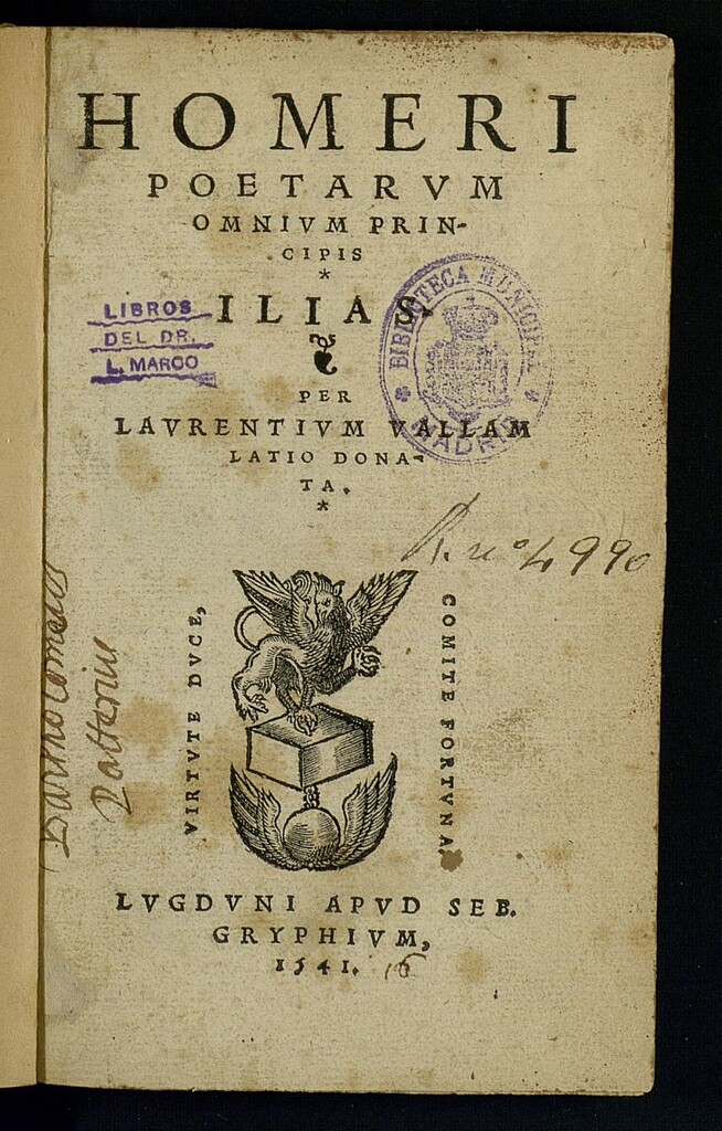 Miniatura de Ilíada. Latín