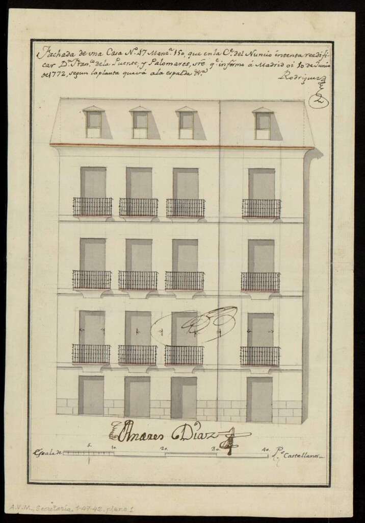 Miniatura de Alineación de una casa en la calle del Nuncio