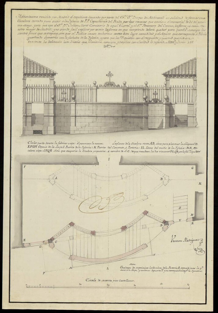 Miniatura de Escalera para la lonja del convento de Capuchinos del Prado