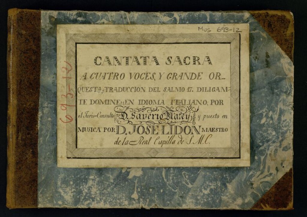 Miniatura de Cantata sacra a cuatro voces y grande orquesta