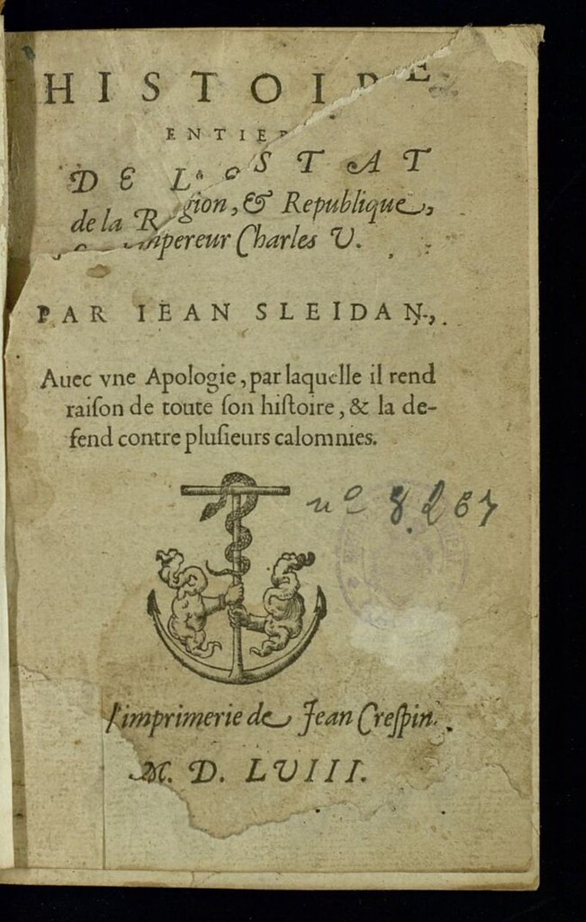 Miniatura de Histoire entiere de l´estat de la Religion, et Republique, sous l´Empereur Charles V