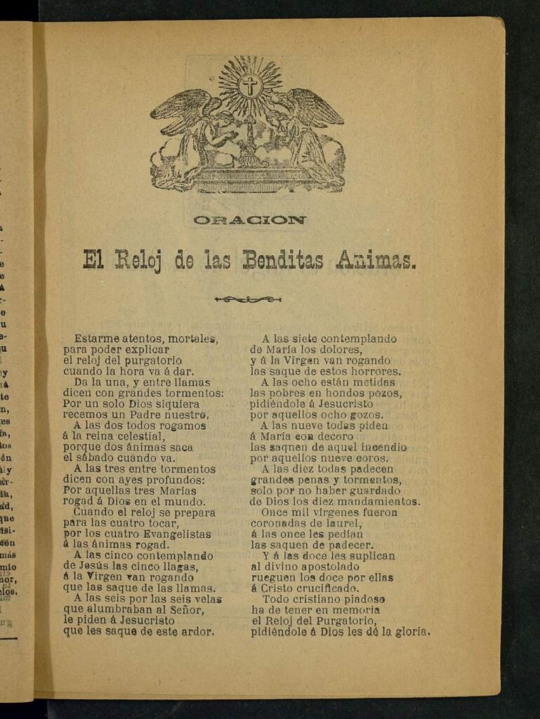 Miniatura de Oración, El reloj de las benditas ánimas; : Oración al Angel de la Guardia