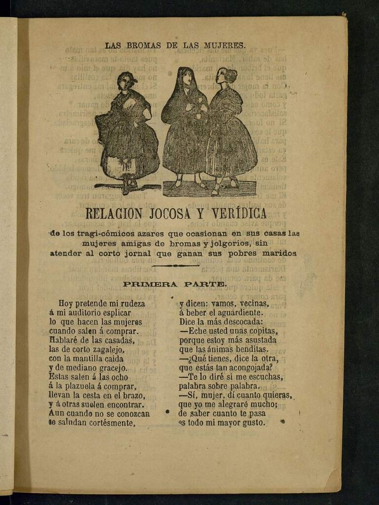 Miniatura de Las bromas de las mujeres : relación jocosa y verídica...