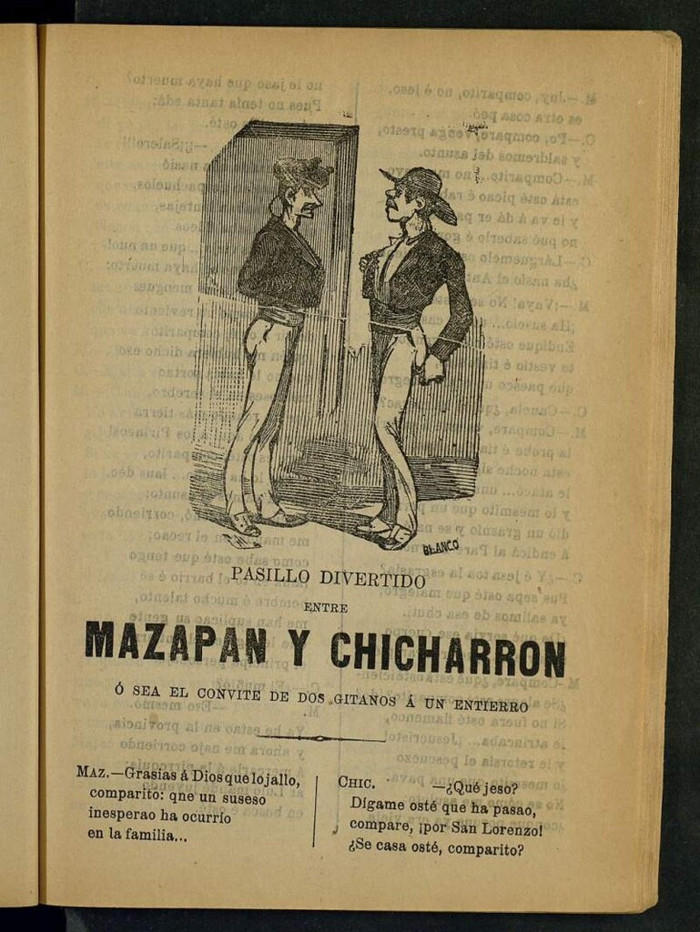 Miniatura de Pasillo divertido entre Mazapán y Chicharrón o sea El convite de dos gitanos a un entierro