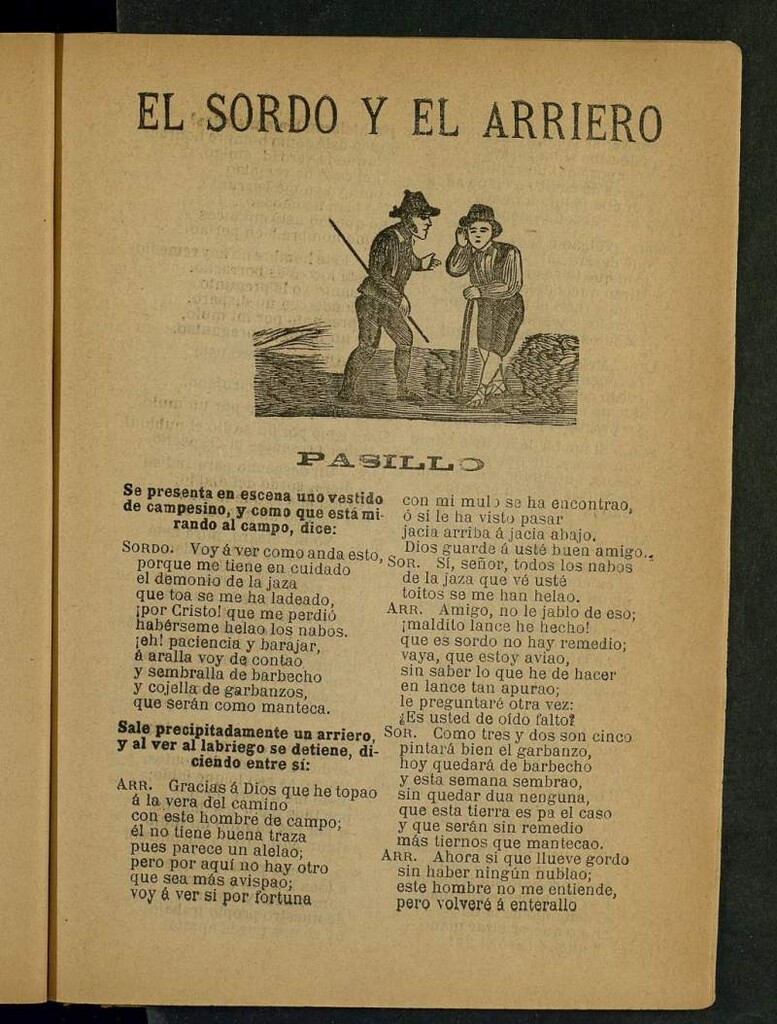 Miniatura de El sordo y el arriero : pasillo