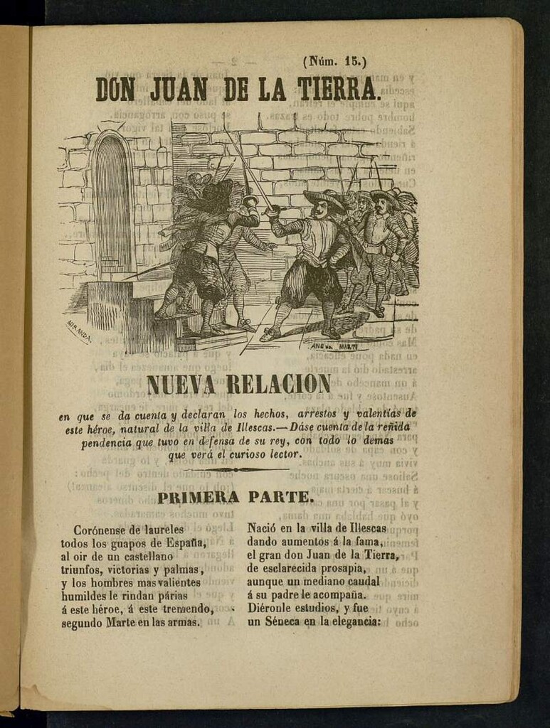 Miniatura de Don Juan de la Tierra : nueva relación en la que se da cuenta y declaran lo s hechos, arrestos y valentías de este héroe...