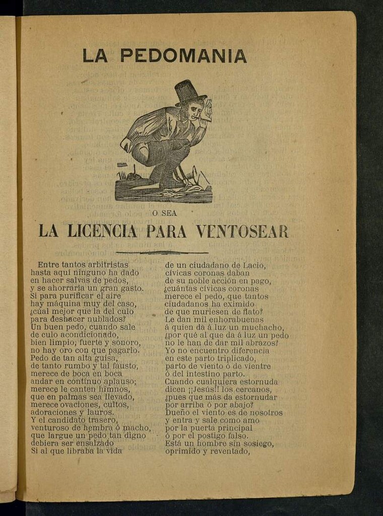 Miniatura de La pedomanía : o sea la licencia para ventosear