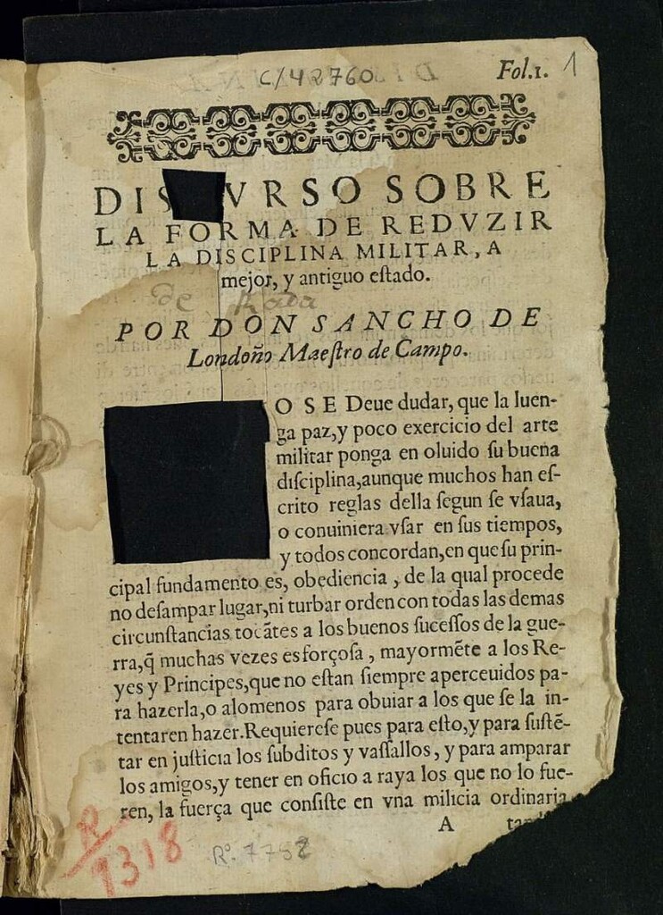 Miniatura de Discurso sobre la forma de reduzir la disciplina militar, a mejor, y antiguo estado