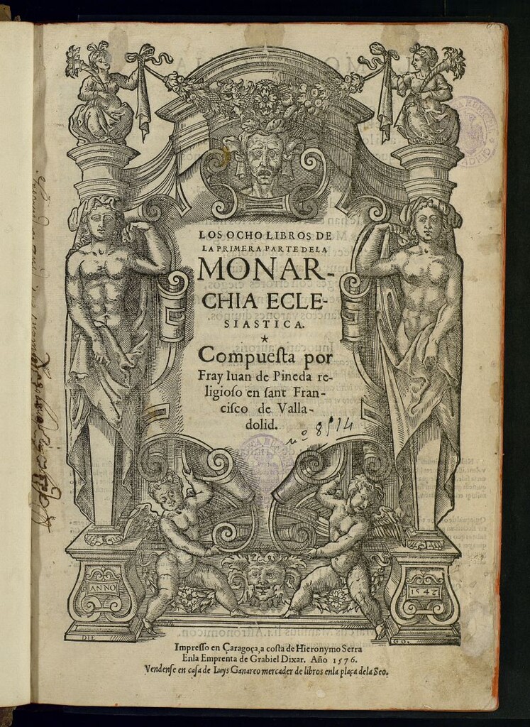 Miniatura de Los ocho libros de la primera parte de la Monarchia eclesiastica