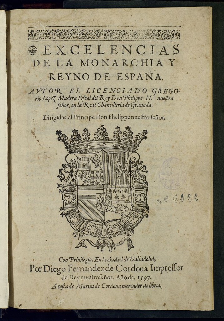 Miniatura de Excelencias de la monarchia y reyno de España