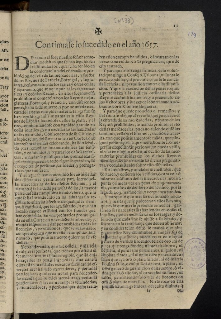 Miniatura de Continuase lo sucedido en el año 1657