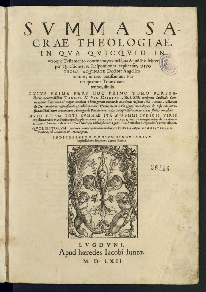 Miniatura de Summa theologica. Volumen 1