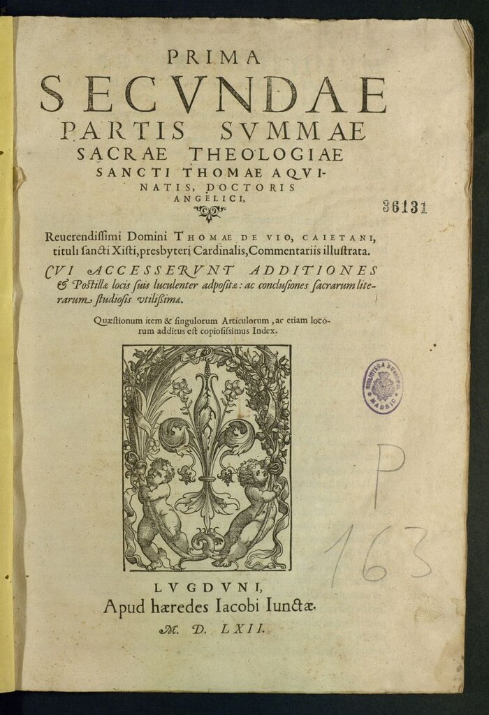 Miniatura de Summa theologica. Volumen 2