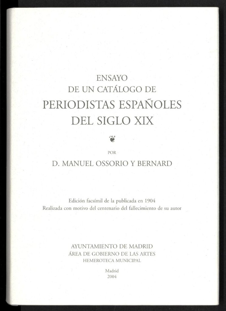 Miniatura de Ensayo de un catálogo de periodistas españoles del siglo XIX