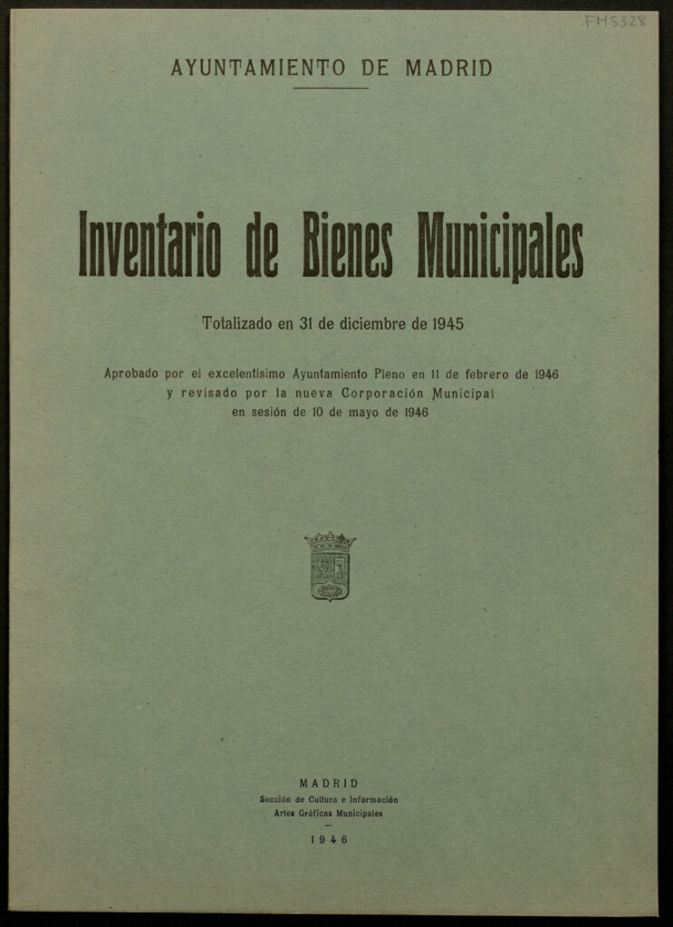 Miniatura de Inventario de bienes municipales : totalizado en 31 de diciembre de 1945...
