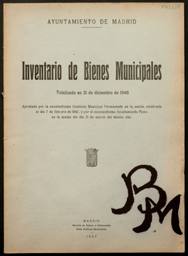 Miniatura de Inventario de bienes municipales : totalizado en 31 de diciembre de 1946...