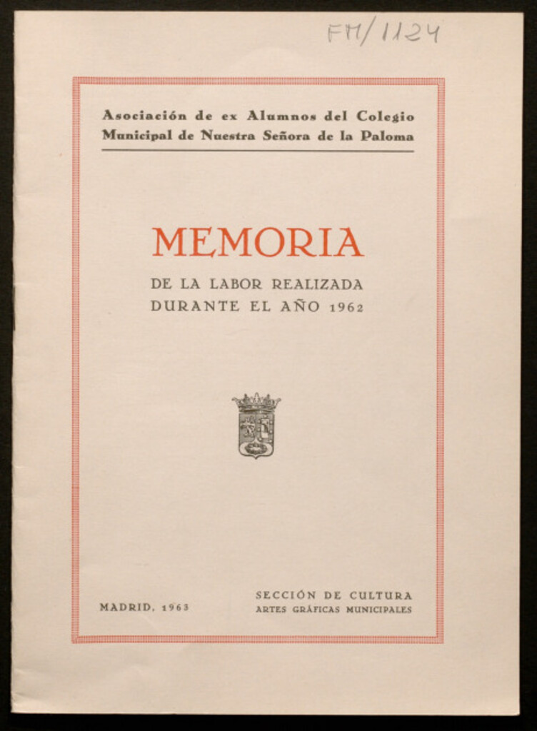Miniatura de Memoria de la labor realizada durante el año 1962
