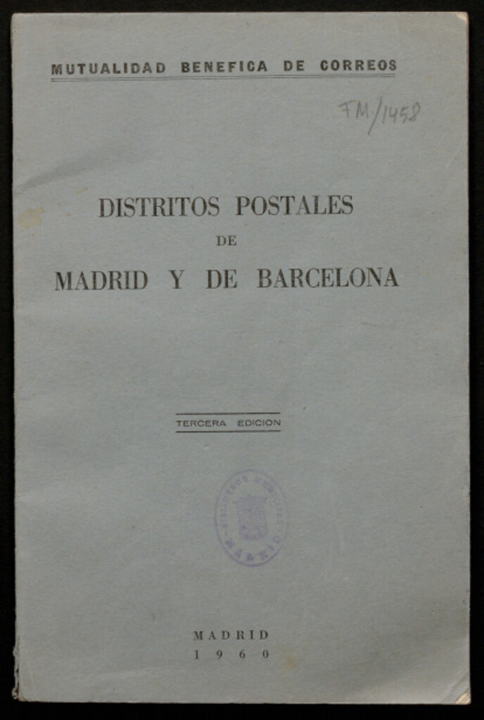 Miniatura de Distritos postales de Madrid y de Barcelona