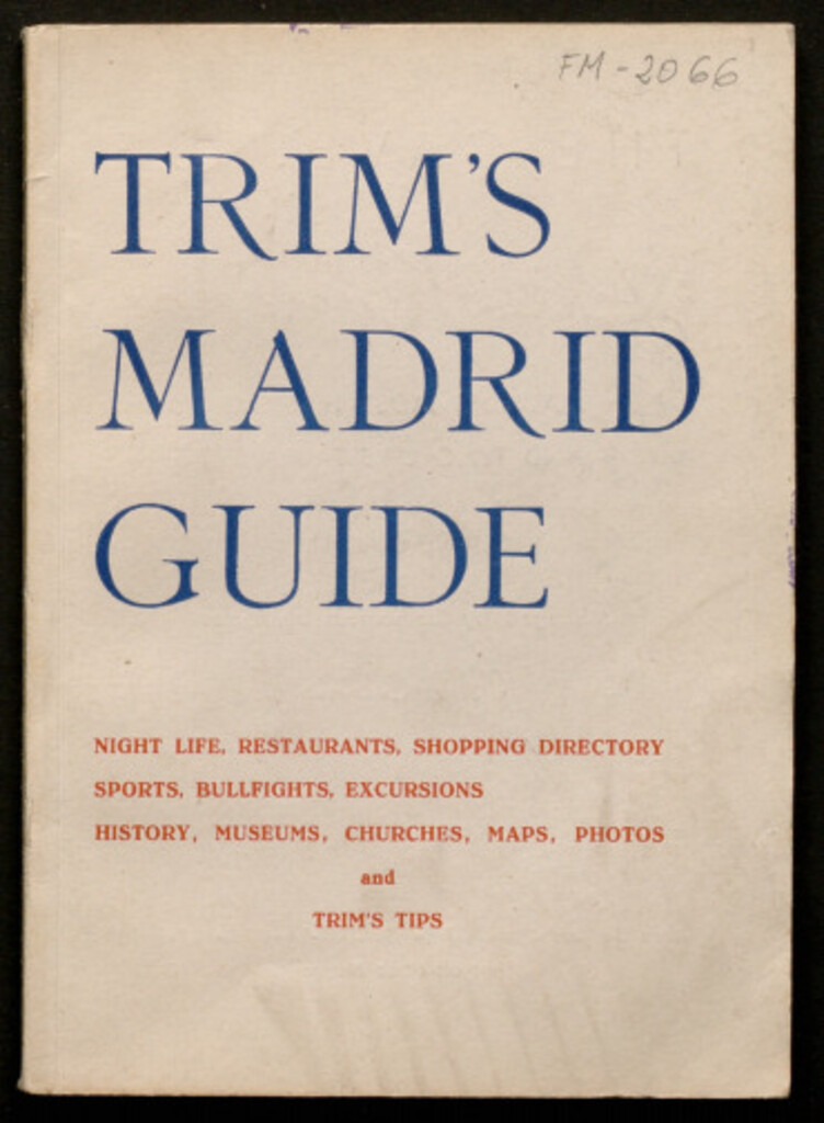 Miniatura de Trim's Madrid guide : night lfe, restaurants, shopping directory sports, bullfihgts, excursions history, museums, churches, maps, photos, and trim's tips