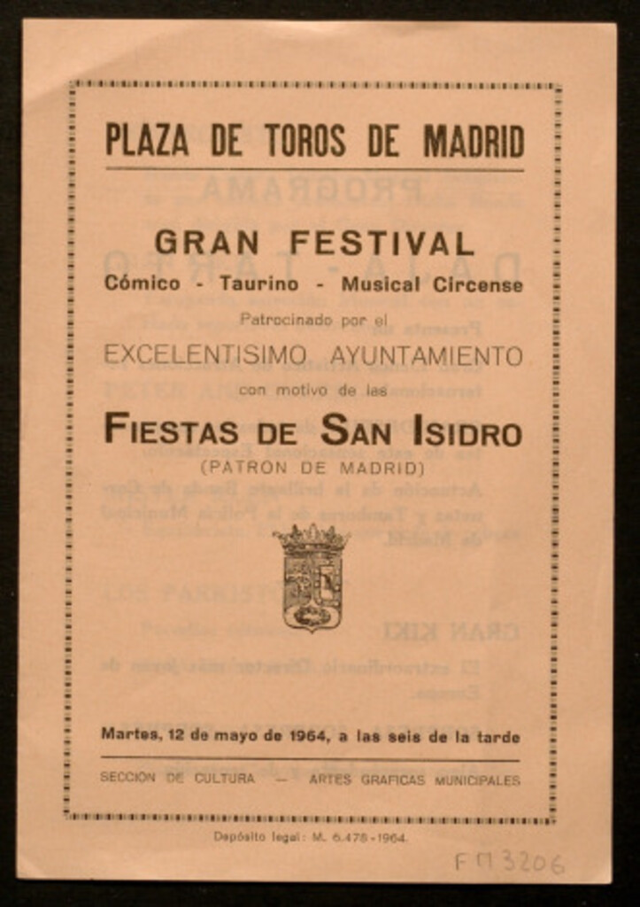 Miniatura de Gran festival cómico, taurino, musical, circense...: [programa]