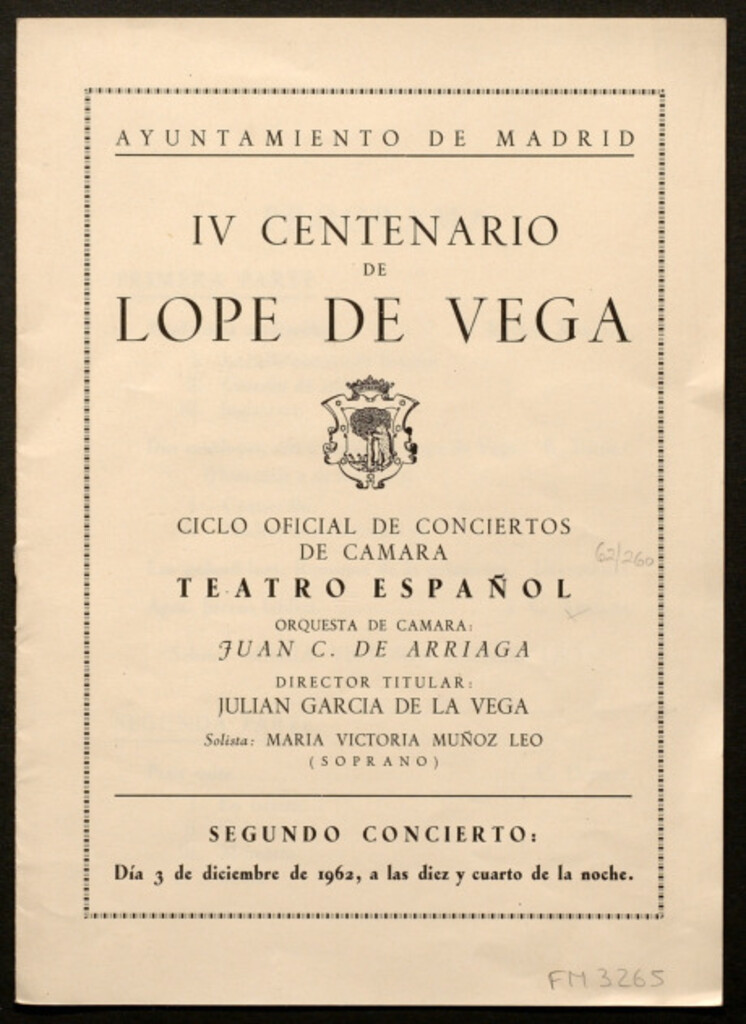 Miniatura de Segundo concierto, 3 de diciembre, teatro Español