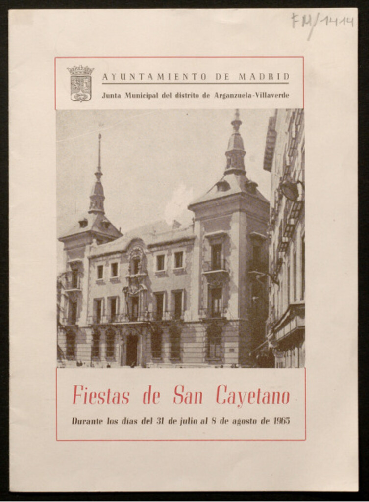 Miniatura de Grandes festejos organizados en honor de San Cayetano durante los días del 31 de julio al 8 de agosto : programa oficial