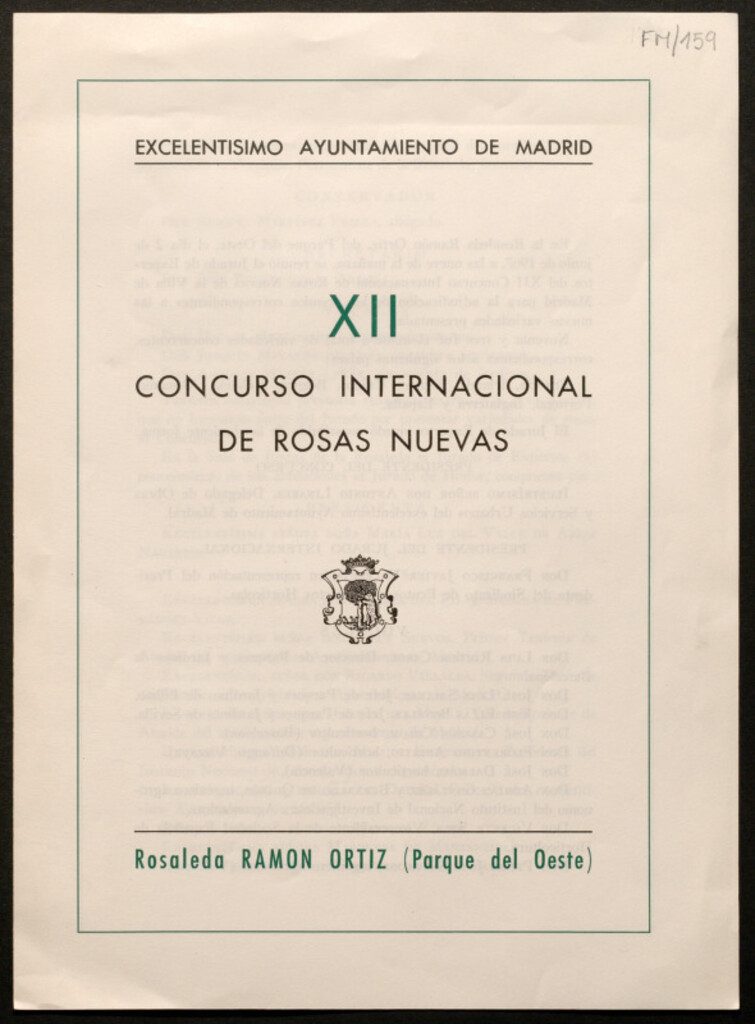 Miniatura de XII Concurso Internacional de Rosas Nuevas, Rosaleda Ramón Ortiz (Parque del Oeste)