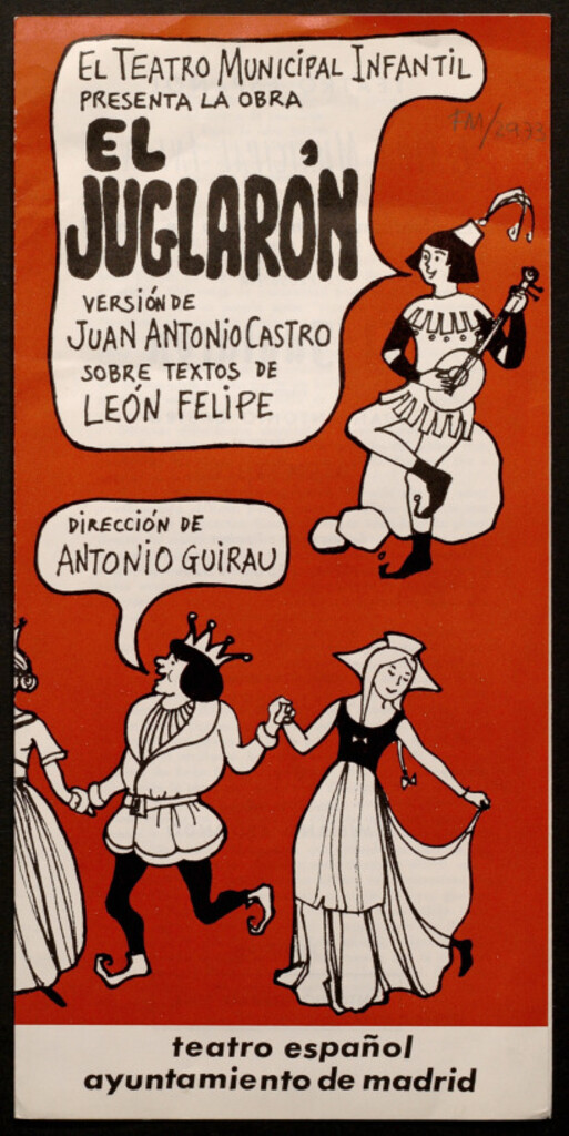 Miniatura de Teatro Municipal Infantil [Temporada 1969-70]... presenta El Juglarón versión de Juan Antonio Castro