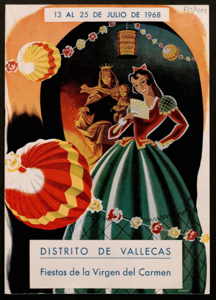 Miniatura de Grandes festejos organizados en honor de la Santísima Virgen del Carmen, patrona del distrito durante los días del 13 al 25 de julio : programa oficial