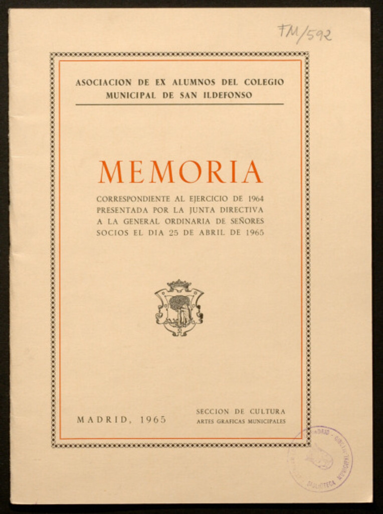 Miniatura de Memoria correspondiente al ejercicio de 1964...