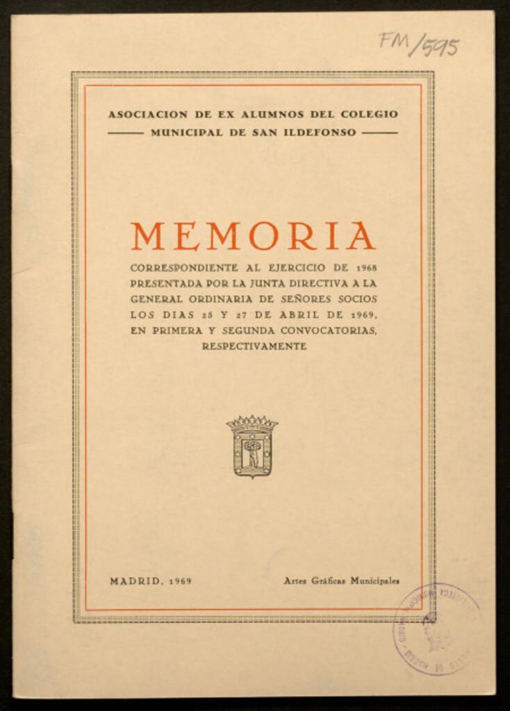 Miniatura de Memoria correspondiente al ejercicio de 1968...