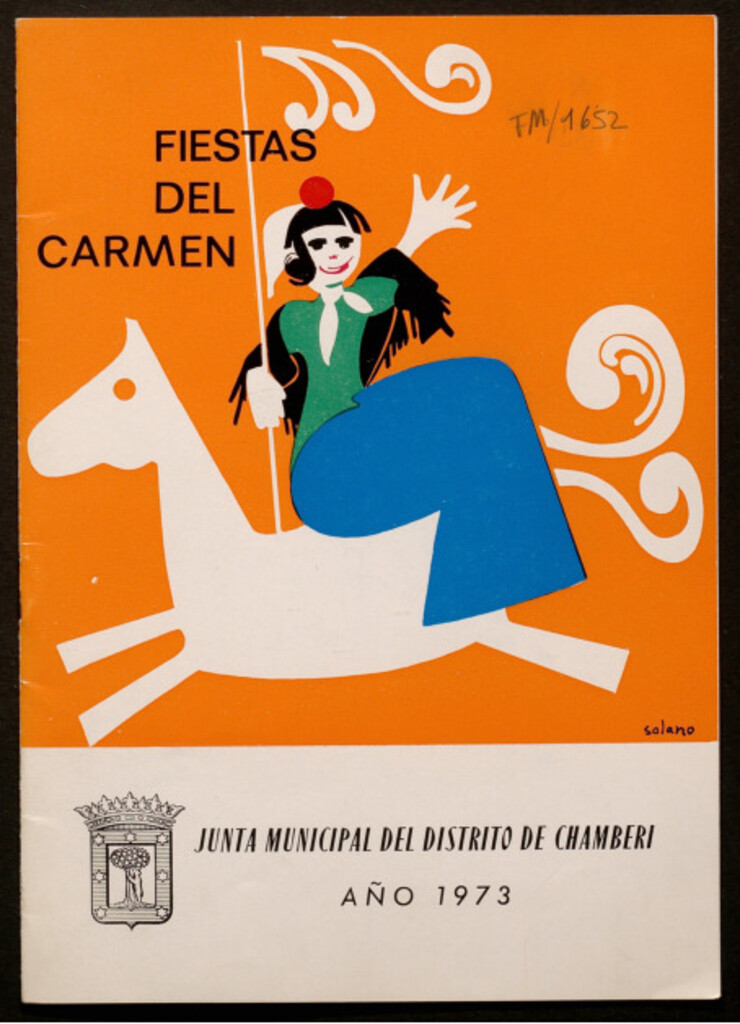 Miniatura de Fiestas organizadas en honor de Nuestra Señora del Carmen, patrona del distrito durante los días del 7 al 16 de julio de 1973 : programa oficial