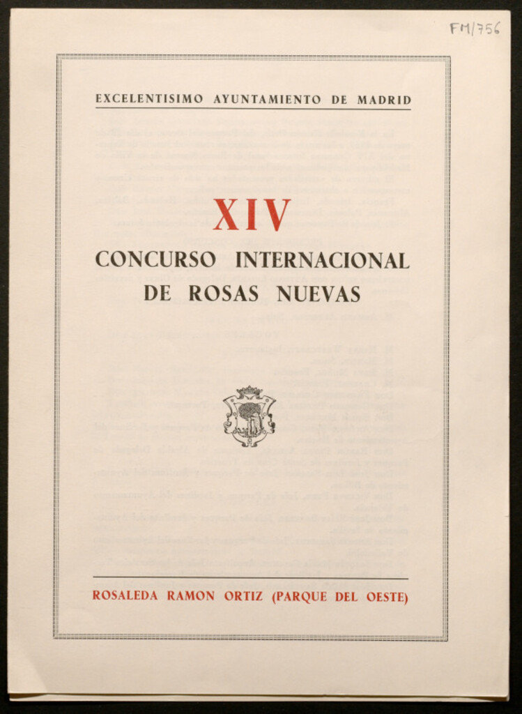 Miniatura de XIV Concurso Internacional de Rosas Nuevas, Rosaleda Ramón Ortiz (Parque del Oeste)