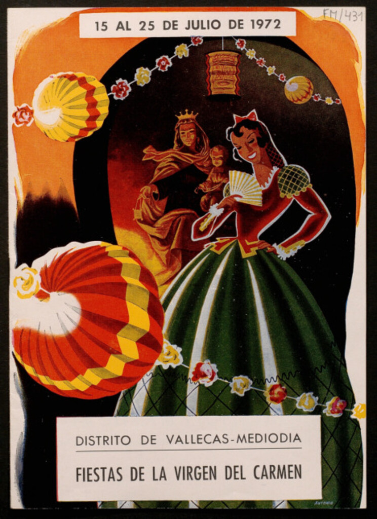 Miniatura de Grandes festejos organizados en honor de la Santísima Virgen del Carmen, patrona del distrito durante los días del 15 al 25 de julio : programa oficial