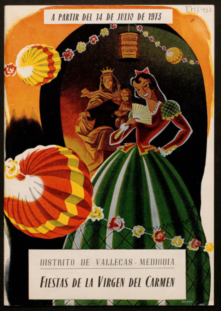 Miniatura de Fiestas organizadas en honor de la Santísima Virgen del Carmen, patrona del distrito durante los días del 14 al 25 de julio de 1973 : programa oficial