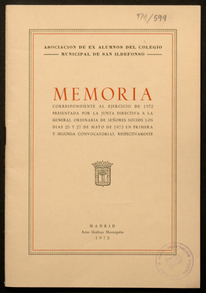 Miniatura de Memoria correspondiente al ejercicio de 1972...