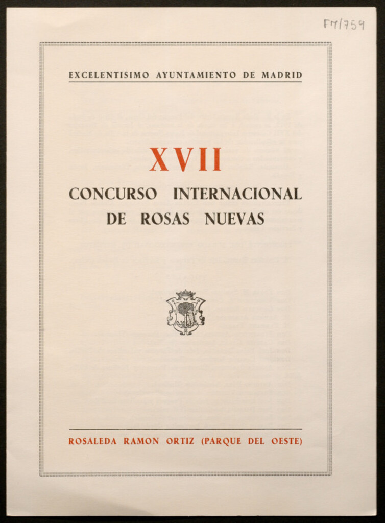 Miniatura de XVII Concurso Internacional de Rosas Nuevas, Rosaleda Ramón Ortiz (Parque del Oeste)