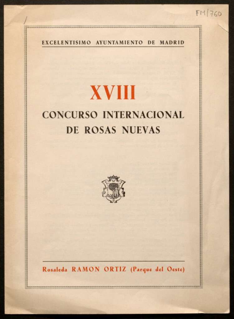 Miniatura de XVIII Concurso Internacional de Rosas Nuevas, Rosaleda Ramón Ortiz (Parque del Oeste)