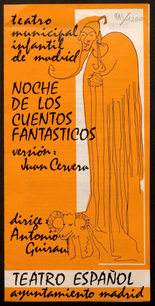 Miniatura de Teatro Municipal Infantil [Temporada 1972-73]... presenta La noche de los cuentos fantasticos versión de Juan Cervera, sobre ánonimos franceses del siglo XV