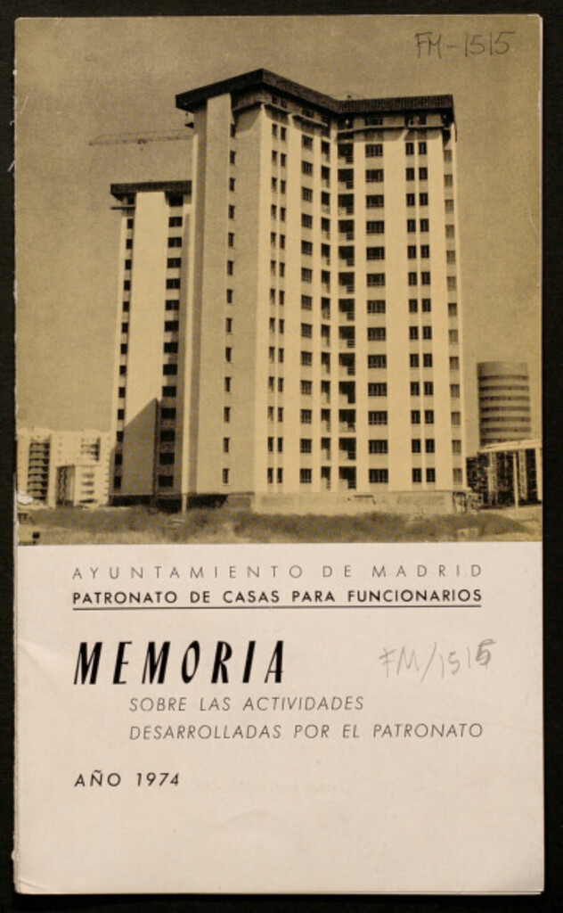 Miniatura de Memoria sobre las actividades desarrolladas por el Patronato. Año 1974