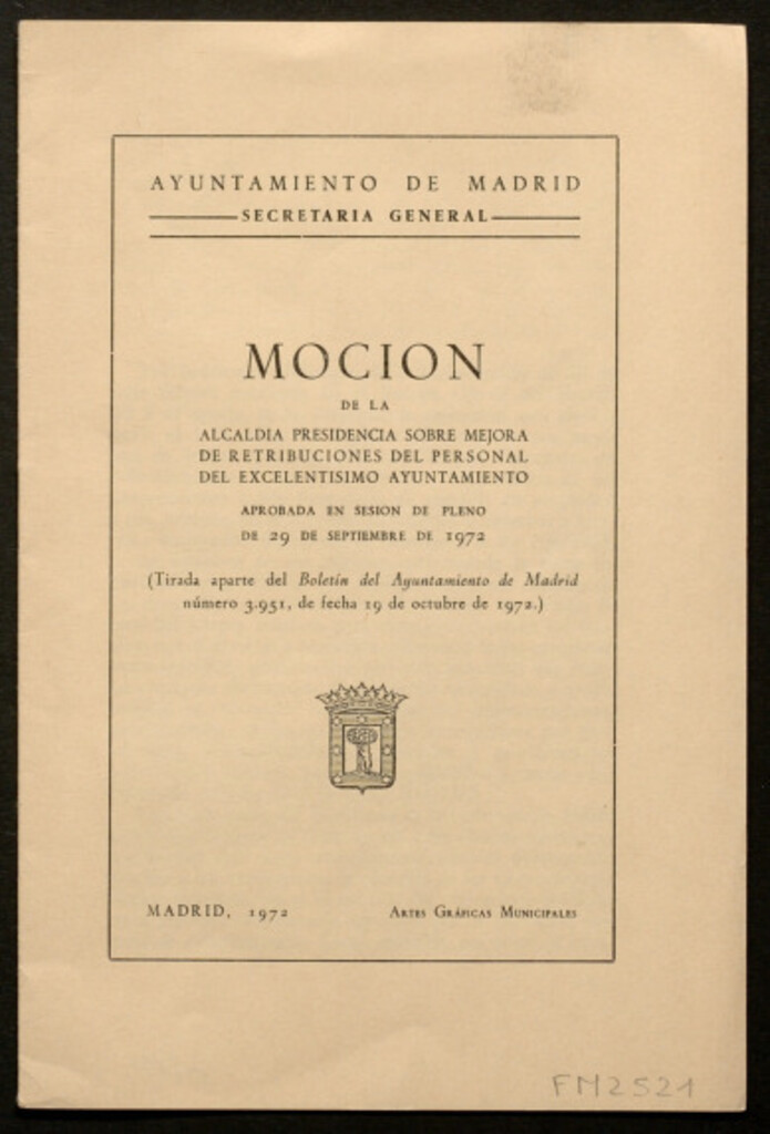 Miniatura de Moción de la alcaldía presidencia sobre mejora de retribuciones del personal del excelentísimo ayuntamiento.