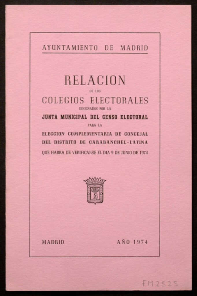 Miniatura de Relación de los colegios electorales designados por la junta municipal del censo electoral...