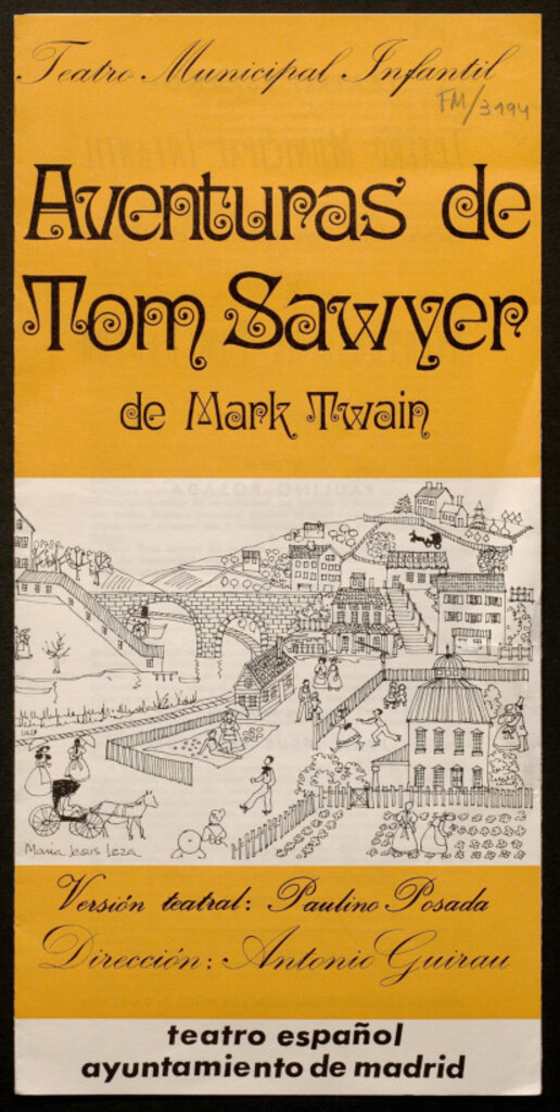 Miniatura de Teatro Municipal Infantil [Temporada 1970-71]... presenta Aventuras de Tom Sawyer de Mark Twain