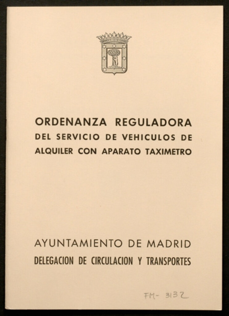 Miniatura de Ordenanza reguladora del servicio de vehículos de alquiler con aparato taxímetro