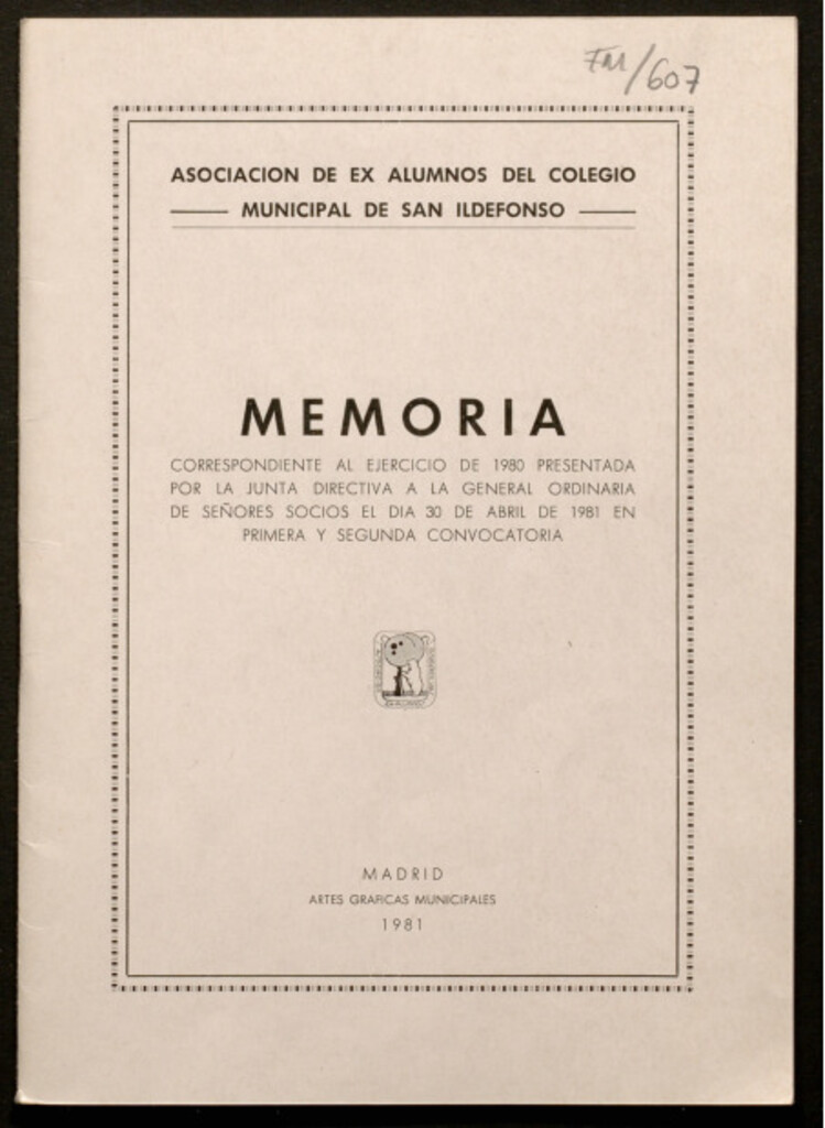 Miniatura de Memoria correspondiente al ejercicio de 1980...